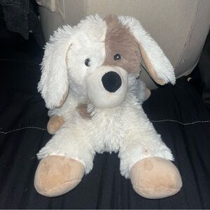 Warmies Plush Dog Toy - White and Brown